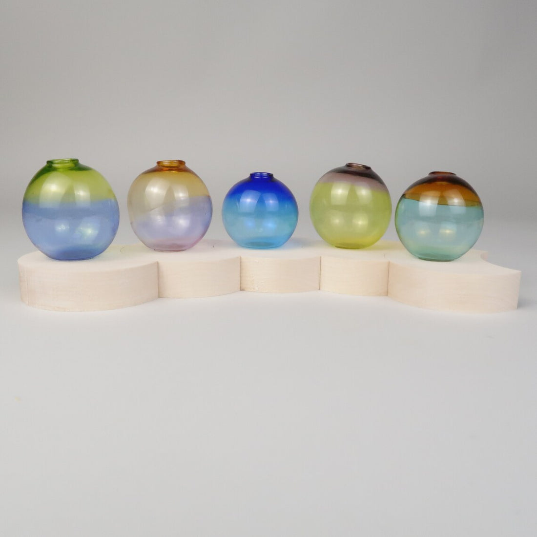 Steckfigur Mini Glasvase - grün blau