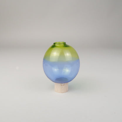 Steckfigur Mini Glasvase - grün blau