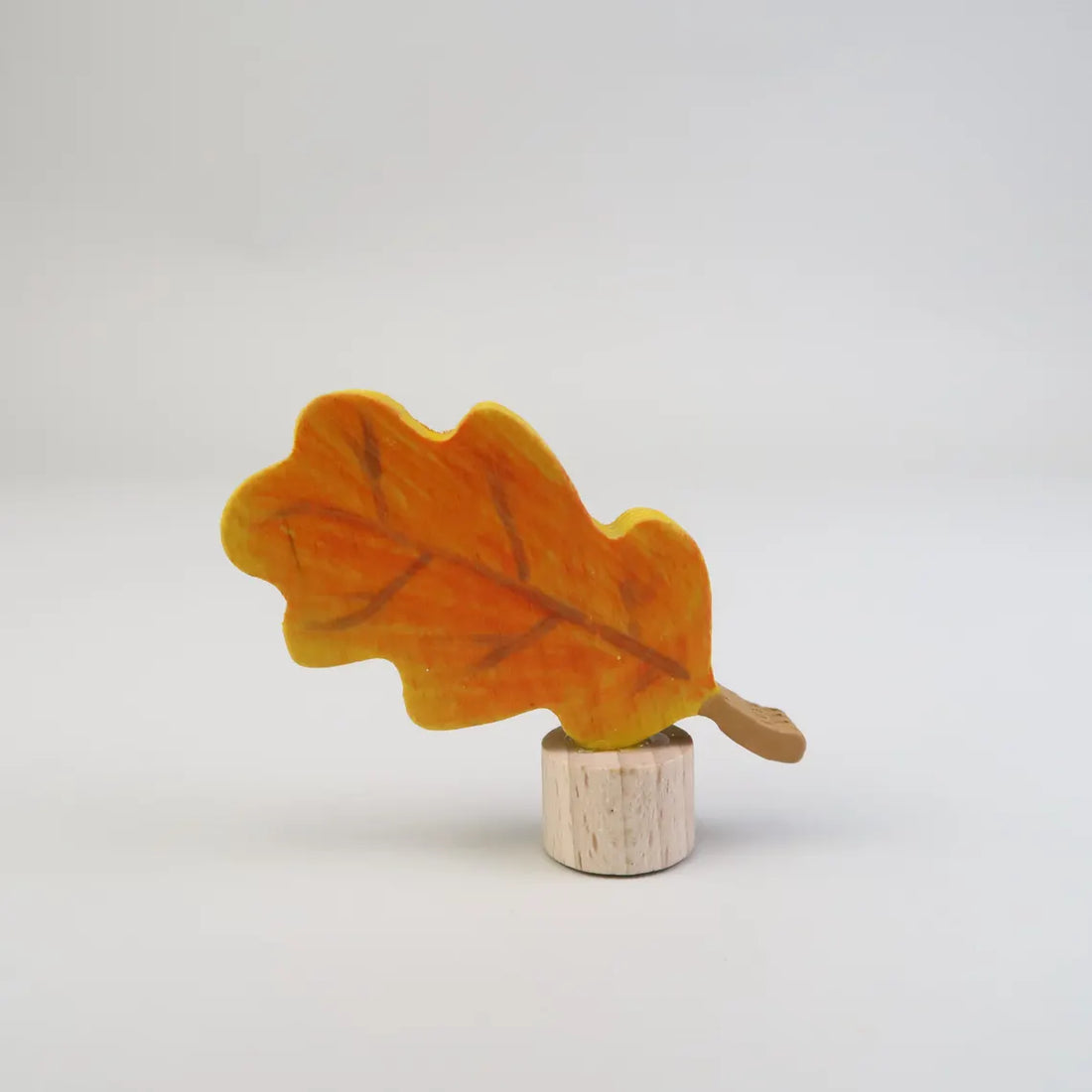 Steckfigur Herbstblatt - Eiche gelbrot