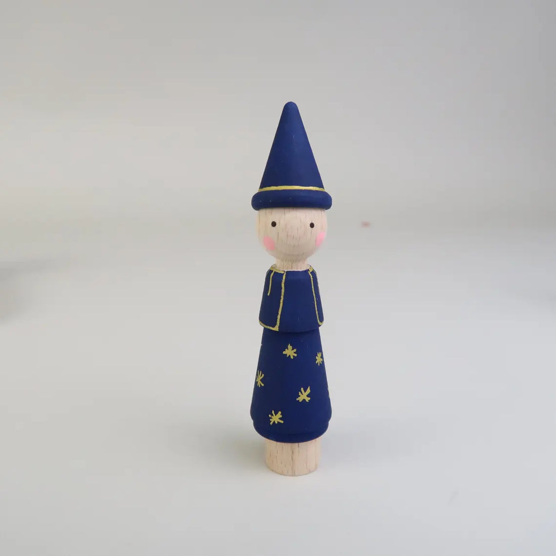 Steckfigur Zauberer - Blau mit Goldsternen