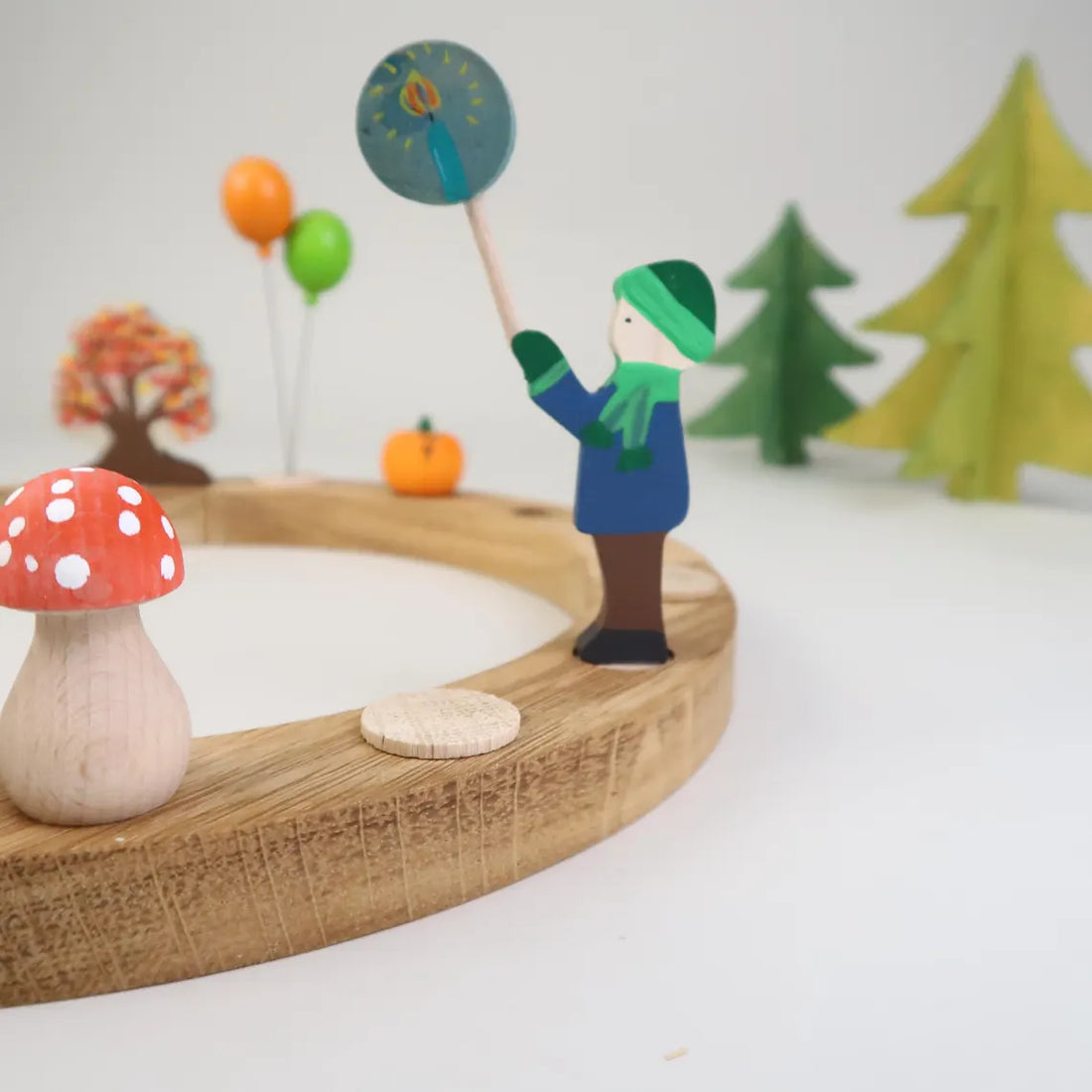 Steckfigur Laternenkind - Junge mit blauer Jacke