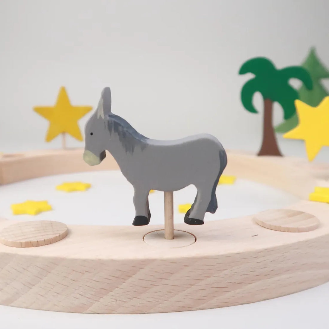 Steckfigur Grauer Esel