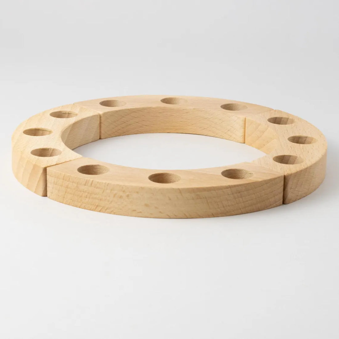 Kleiner Geburtstagskranz aus Buchenholz