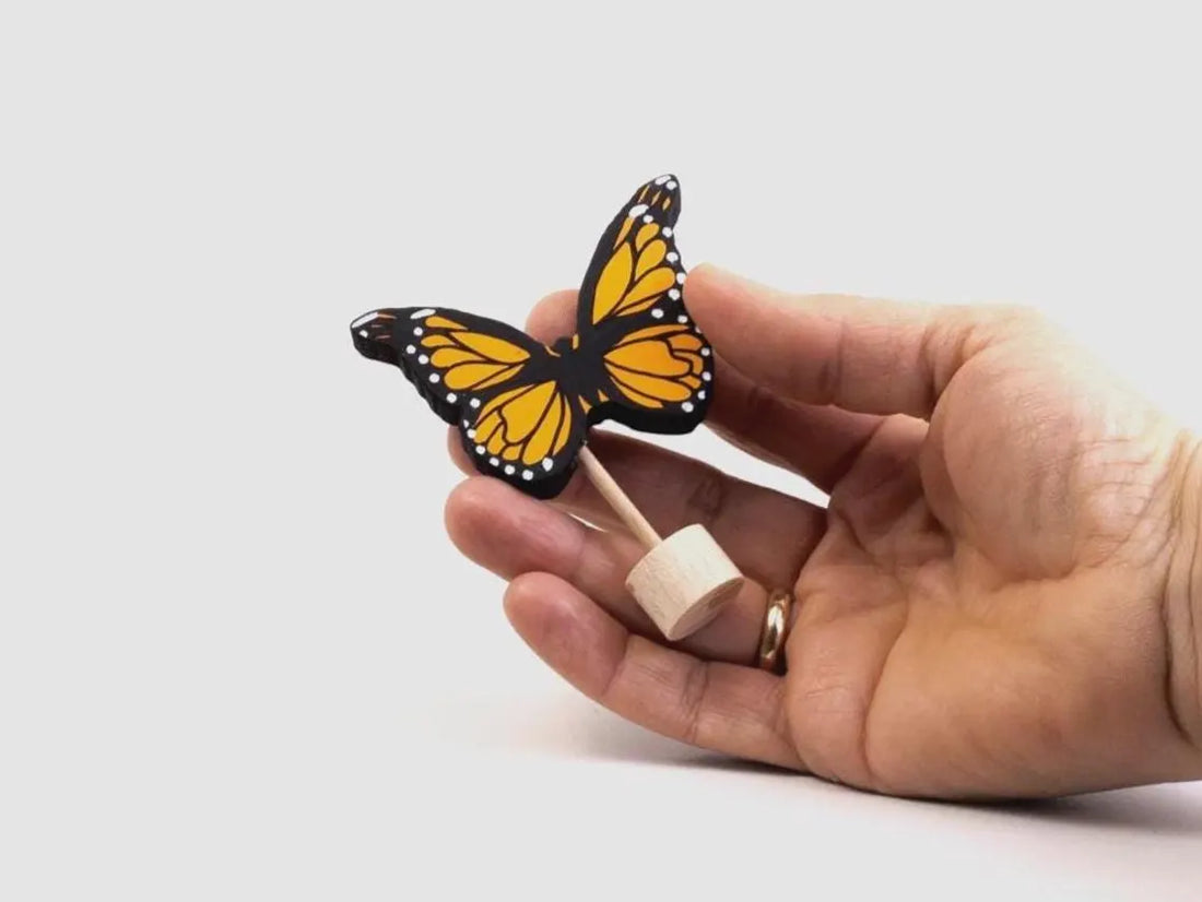 Steckfigur Schmetterling Monarchfalter