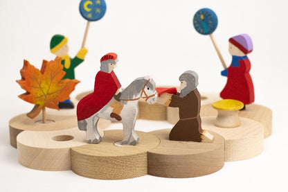 Steckfiguren Set Sankt Martin mit Bettler