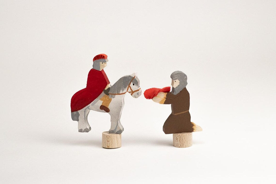 Steckfiguren Set Sankt Martin mit Bettler