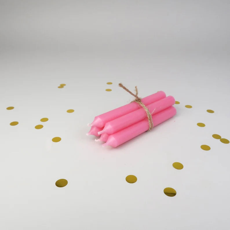 Geburtstagskerzen 5er Set - pink