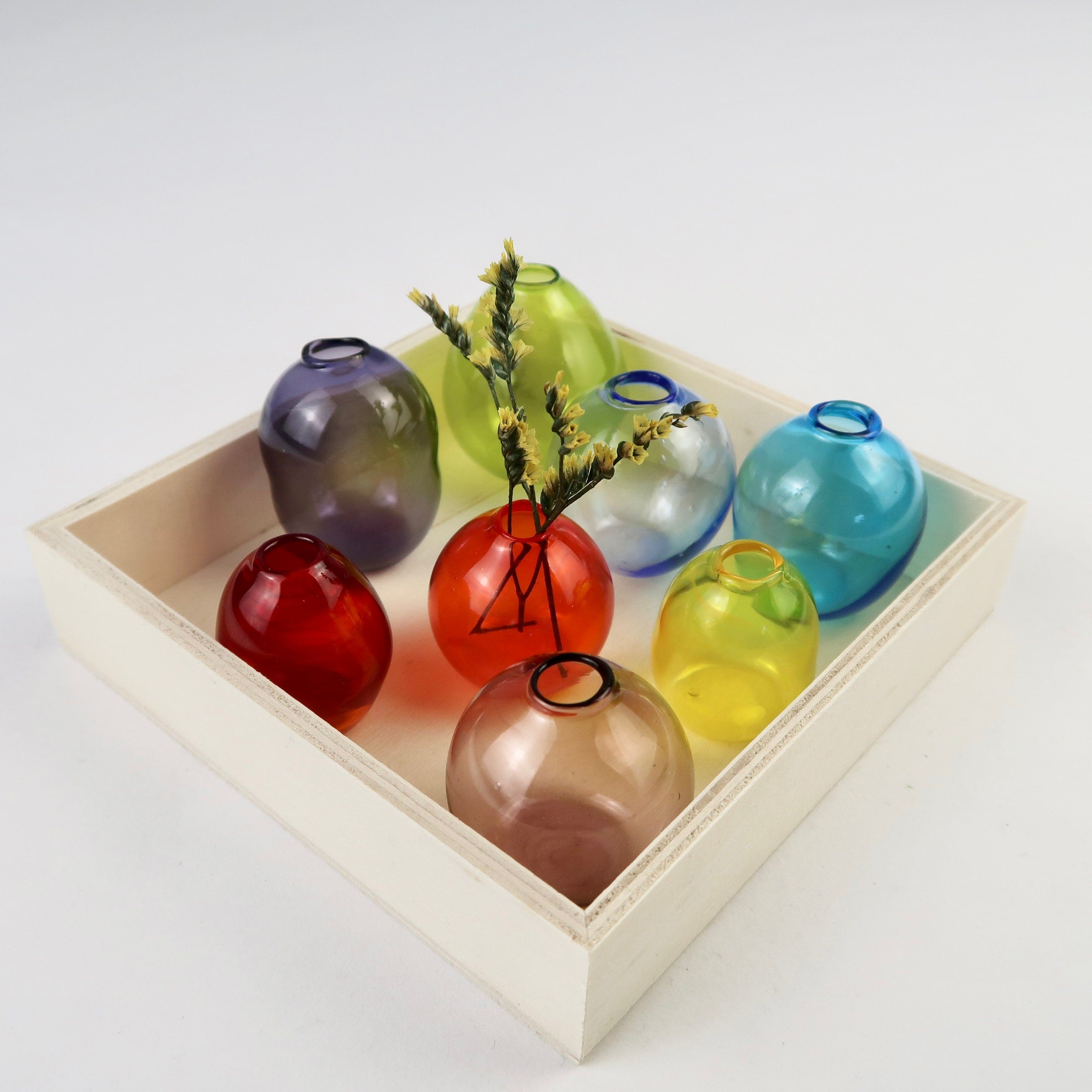 ROT - Bunte Mini Vase für den Geburtstagsring