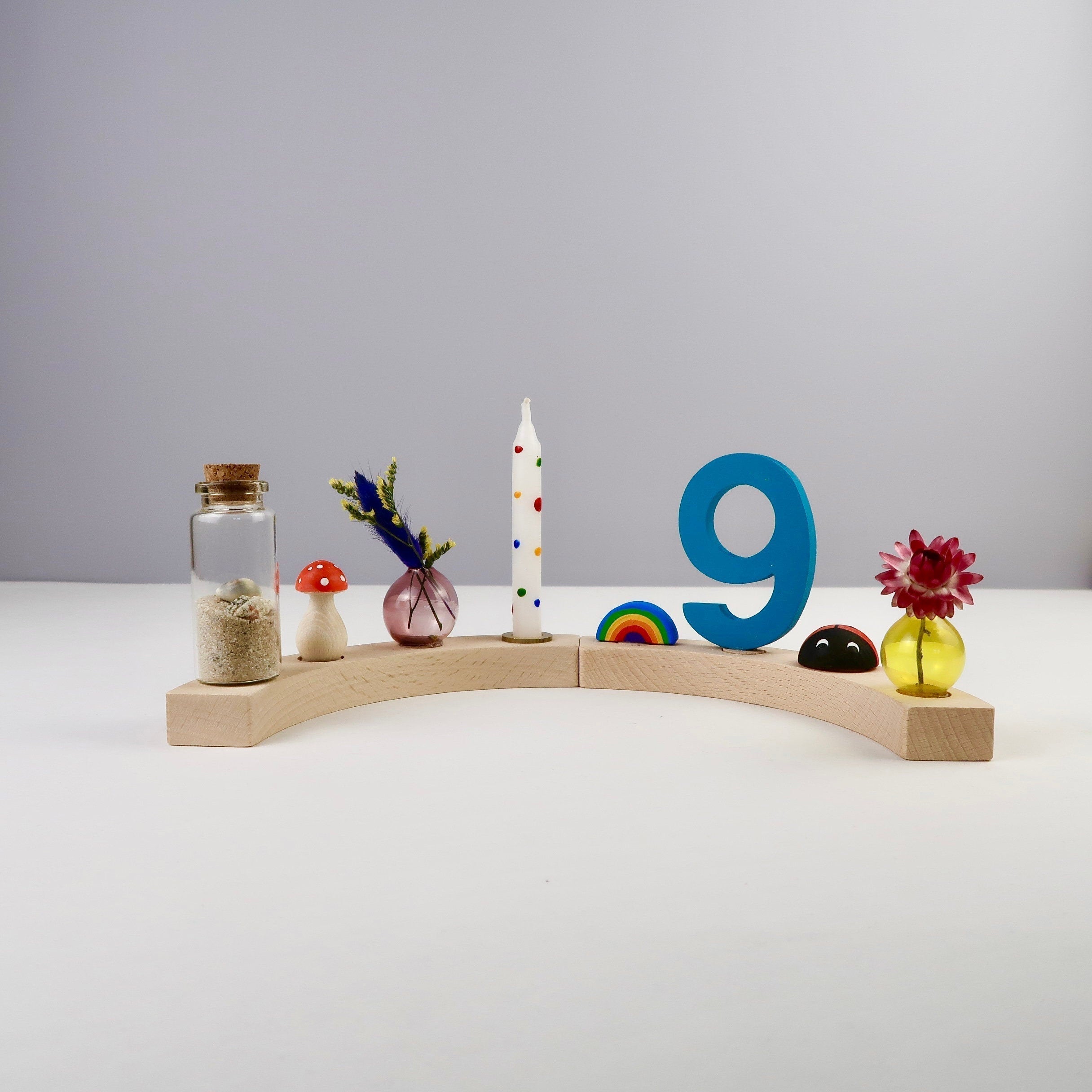ROT - Bunte Mini Vase für den Geburtstagsring