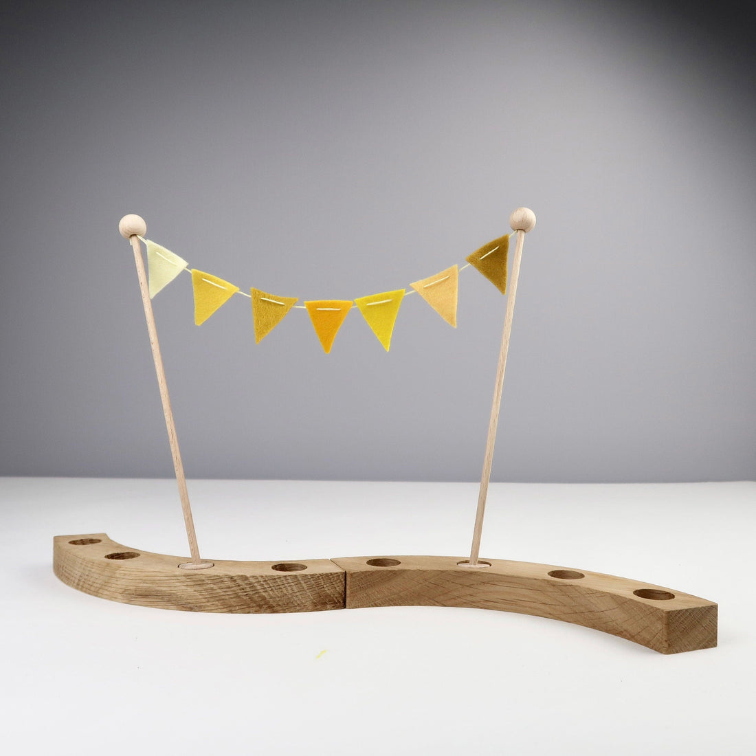 GELB kurz - Bunte Wimpelkette aus Filz