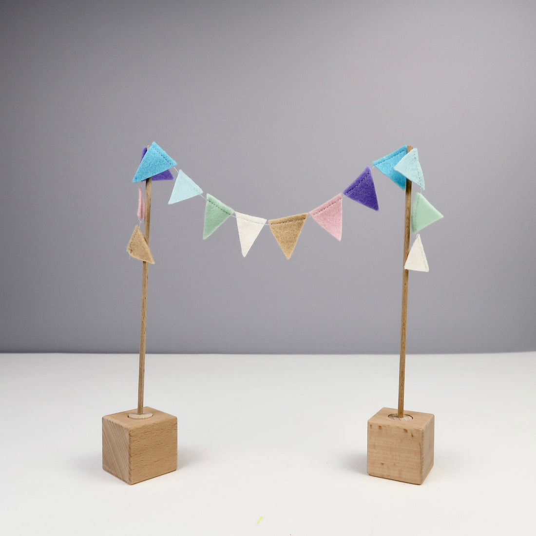 PASTELL lang - Wimpelkette aus Filz