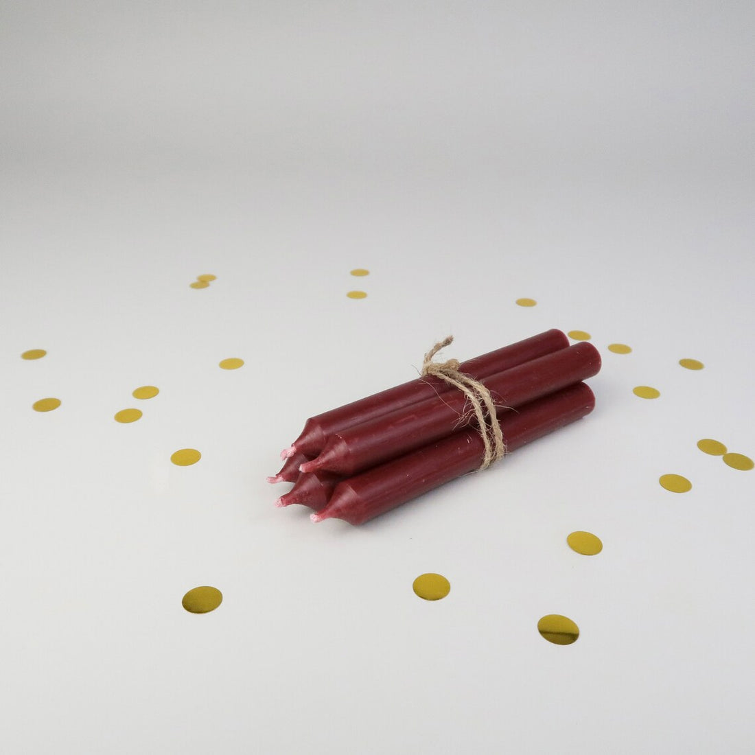 Geburtstagskerzen 5er Set - dunkelrot