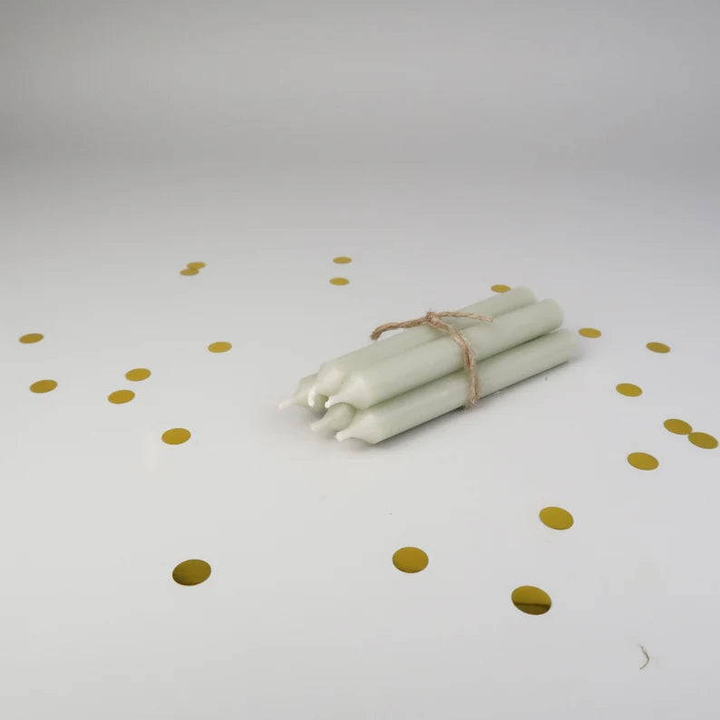 Geburtstagskerzen 5er Set - salbei