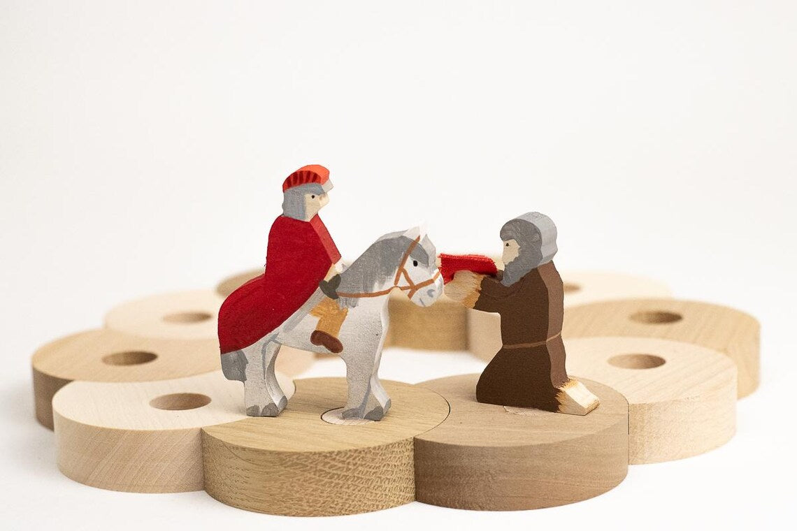 Steckfiguren Set Sankt Martin mit Bettler