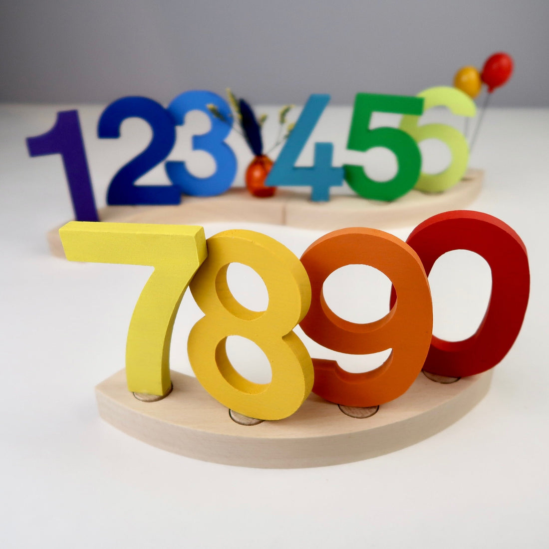 Geburtstagszahlen Set 0 bis 9 bunt für Geburtstagskranz