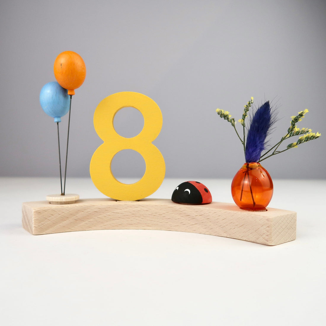 Geburtstagszahlen Set 0 bis 9 bunt für Geburtstagskranz