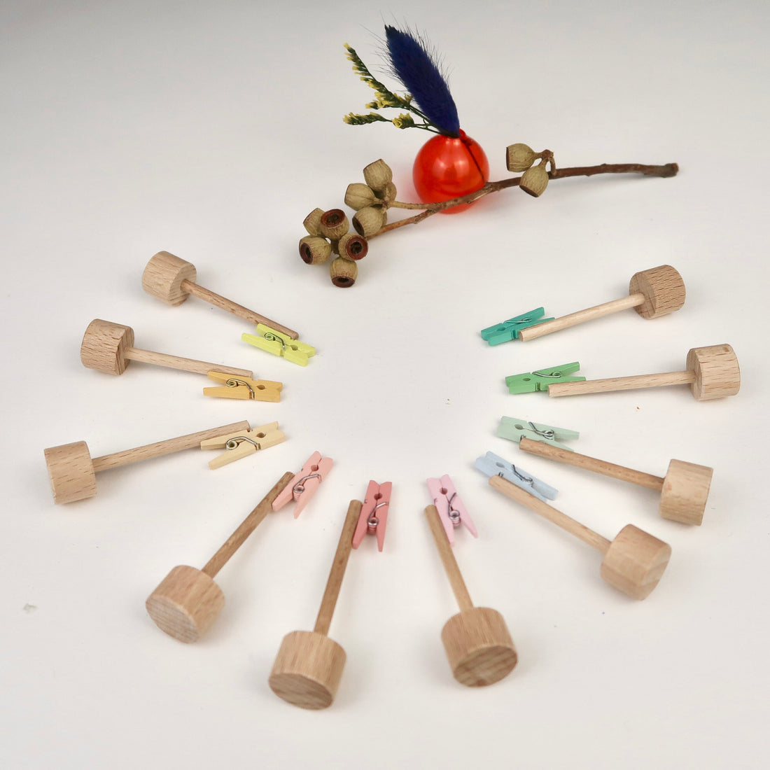 Steckfigur Bilderhalter Fotohalter für den Geburtstagsring - mit Klammer