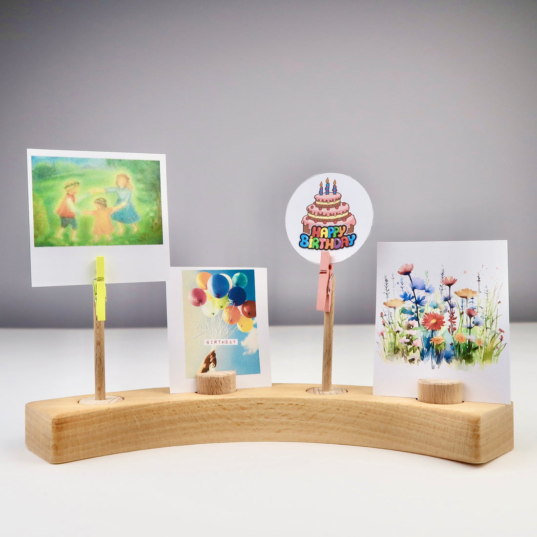 Steckfigur Bilderhalter Fotohalter für den Geburtstagsring - mit Klammer