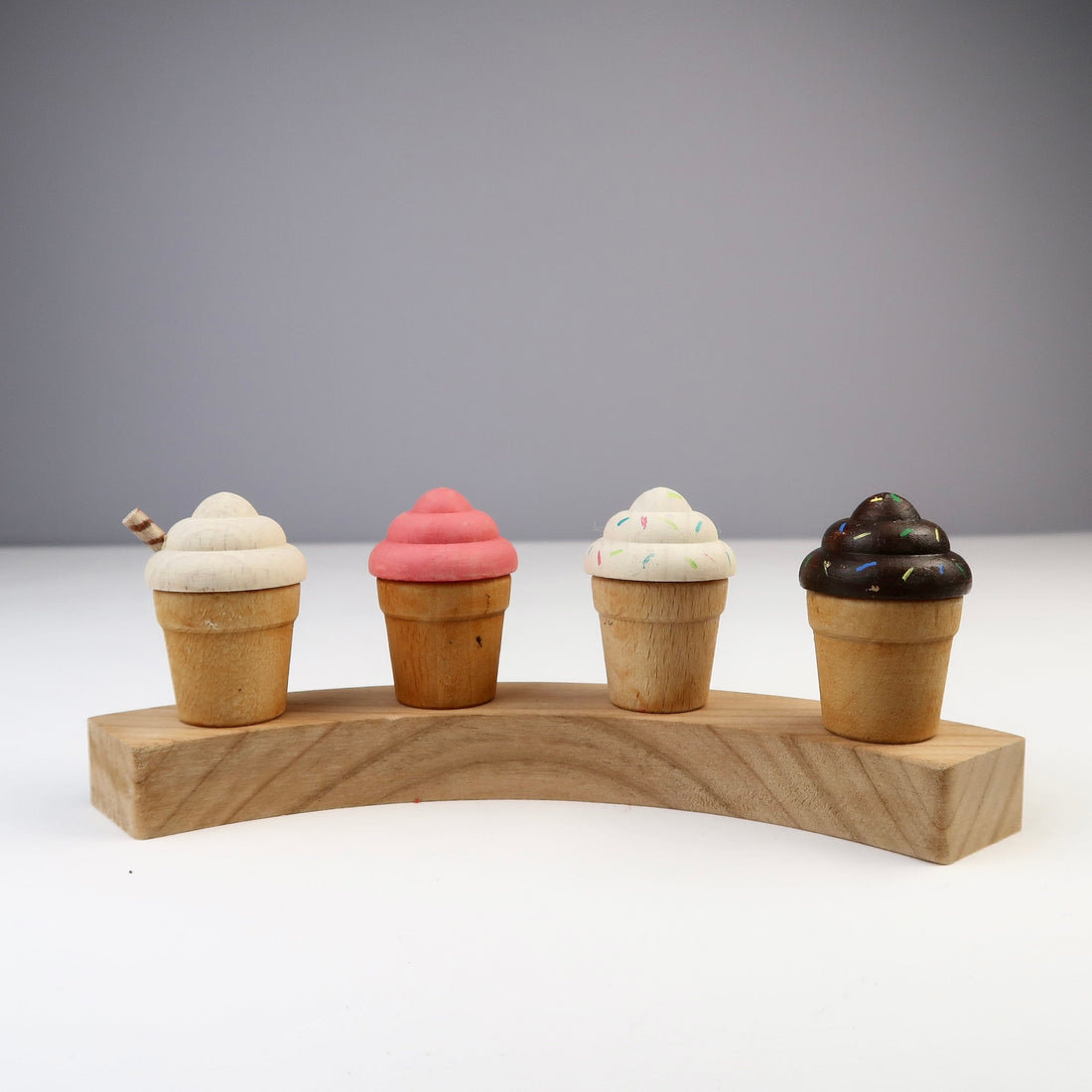 Steckfigur Eisbecher - Vanilleeis mit Keks